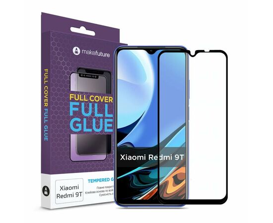 Скло захисне MakeFuture Xiaomi Redmi 9T Full Cover Full Glue (MGF-XR9T)