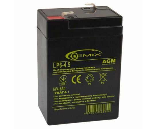 Батарея до ДБЖ Gemix 6В 4.5 Ач (LP6-4.5 Т2)