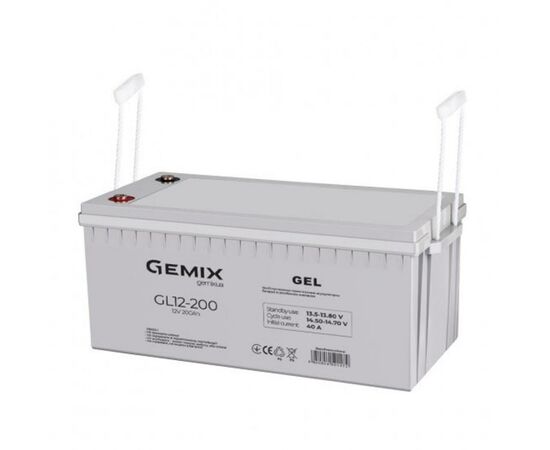 Батарея к ИБП Gemix GL 12В 200 Ач (GL12-200), изображение 2 Батарея к ИБП Gemix GL 12В 200 Ач (GL12-200), изображение 2
