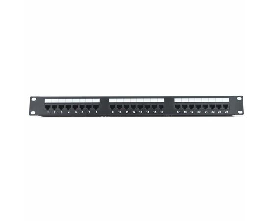 Патч-панель Ritar 19" 24 порта UTP cat.5e с менеджментом кабеля (07514)