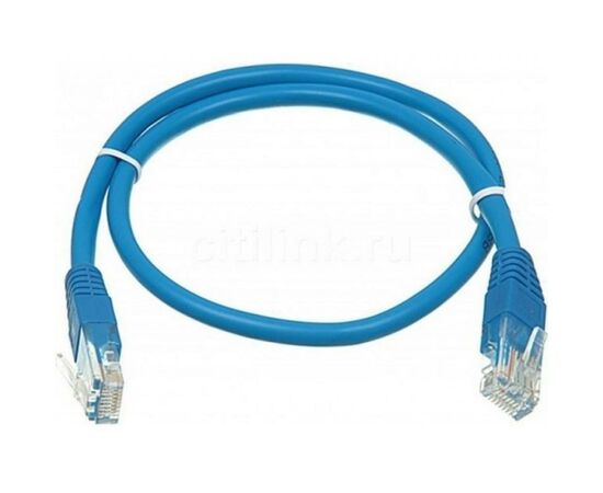 Патч-корд 0.5м, UTP, cat.5e, CU, 24AWG, blue Kingda (KD-PAUT3050BU)