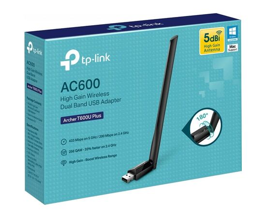 Сетевая карта Wi-Fi TP-Link ARCHER-T600U-PLUS, изображение 4 Сетевая карта Wi-Fi TP-Link ARCHER-T600U-PLUS, изображение 4