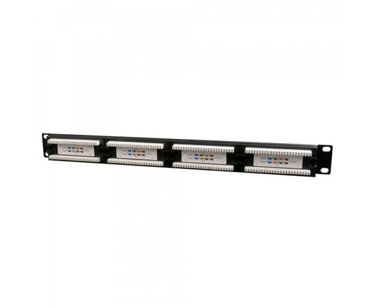 Патч-панель 19" 24xRJ-45 UTP cat.5е, 1U, тип 110 Cablexpert (NPP-C524CM-001), зображення 2 Патч-панель 19" 24xRJ-45 UTP cat.5е, 1U, тип 110 Cablexpert (NPP-C524CM-001), зображення 2