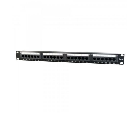 Патч-панель 19" 24xRJ-45 UTP cat.5е, 1U, тип 110 Cablexpert (NPP-C524CM-001)