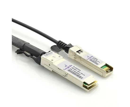 Оптический патчкорд Alistar QSFP to 4*SFP+ 40G Directly-attached Copper Cable 3M (DAC-QSFP-4SFP+-3M), изображение 2 Оптический патчкорд Alistar QSFP to 4*SFP+ 40G Directly-attached Copper Cable 3M (DAC-QSFP-4SFP+-3M), изображение 2