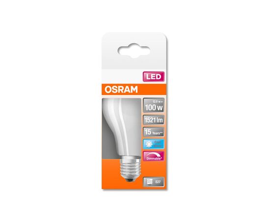 Лампочка Osram SST CLAS A 100 12 W/4000K E27 (4058075434707), изображение 4 Лампочка Osram SST CLAS A 100 12 W/4000K E27 (4058075434707), изображение 4