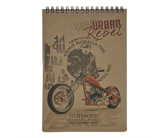 Блокнот Buromax spiral top, А5, 80sheets, KRAFT, square, perforation (BM.2471), изображение 3 Блокнот Buromax spiral top, А5, 80sheets, KRAFT, square, perforation (BM.2471), изображение 3