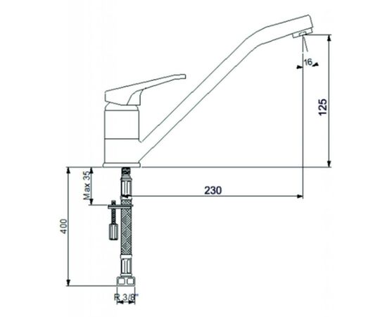 Смеситель Interline Prima old white, изображение 2 Смеситель Interline Prima old white, изображение 2