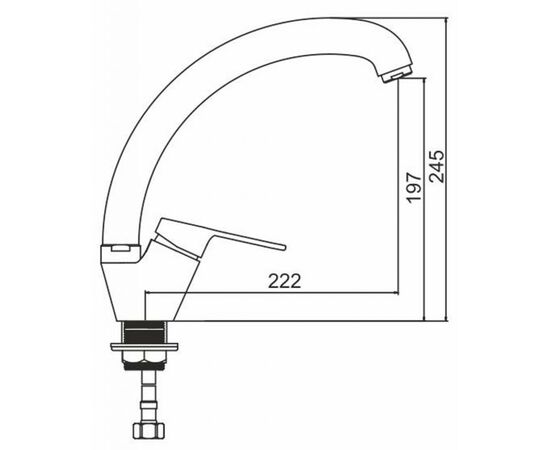 Смеситель Interline Eco old white, изображение 2 Смеситель Interline Eco old white, изображение 2