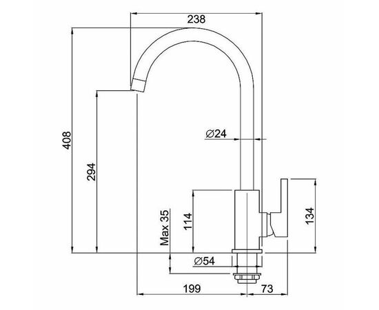 Смеситель Elleci C01 BIANCO TITANO 68, изображение 2 Смеситель Elleci C01 BIANCO TITANO 68, изображение 2