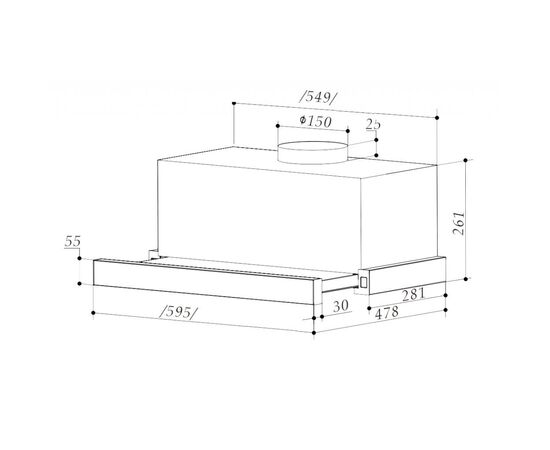 Вытяжка кухонная Interline SLIM ULTRA X/S A/60 (SLIMULTRAX/SA/60), изображение 8 Вытяжка кухонная Interline SLIM ULTRA X/S A/60 (SLIMULTRAX/SA/60), изображение 8