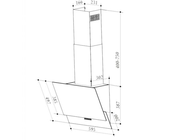 Вытяжка кухонная Interline ALTEA WH A 60 PB/GL/A (ALTEAWHA60PB/GL/A), изображение 8 Вытяжка кухонная Interline ALTEA WH A 60 PB/GL/A (ALTEAWHA60PB/GL/A), изображение 8