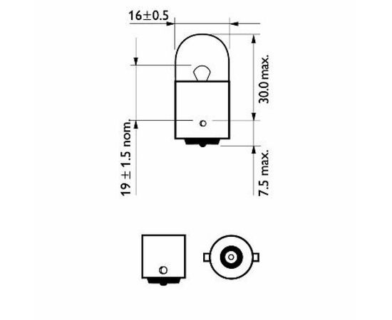Автолампа Philips 10W (12814 CP), изображение 3 Автолампа Philips 10W (12814 CP), изображение 3