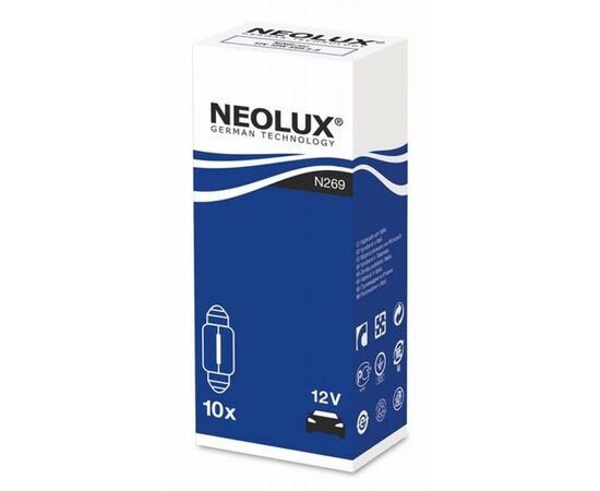 Автолампа Neolux 10W (N269), изображение 2 Автолампа Neolux 10W (N269), изображение 2