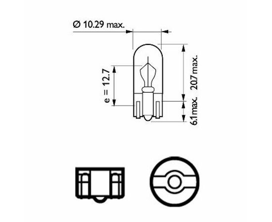 Автолампа Philips 3W (13256 CP), изображение 3 Автолампа Philips 3W (13256 CP), изображение 3