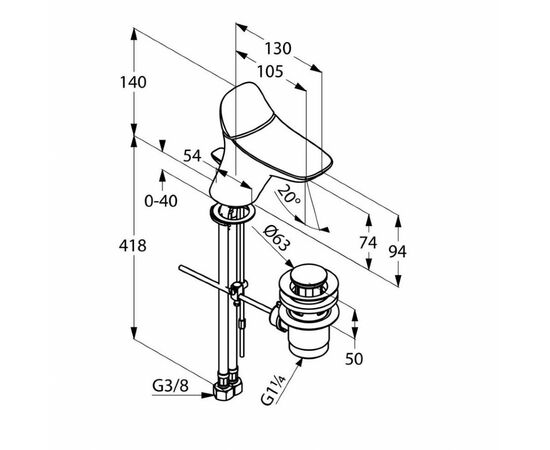 Смеситель KLUDI AMBIENTA (530290575), изображение 2 Смеситель KLUDI AMBIENTA (530290575), изображение 2