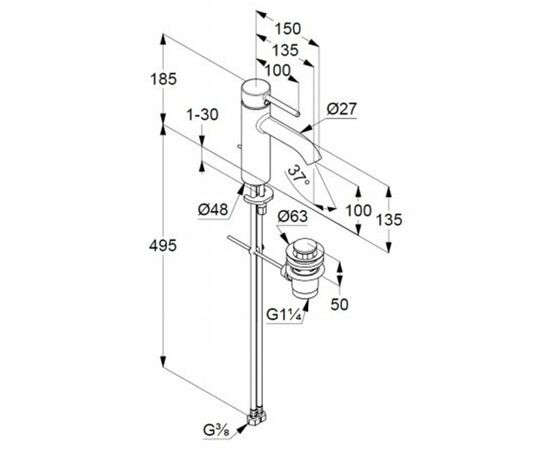 Смеситель KLUDI BOZZ (382800576), изображение 2 Смеситель KLUDI BOZZ (382800576), изображение 2