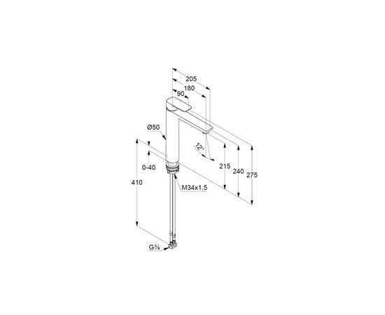 Смеситель KLUDI PURESTYLE (402960575), изображение 2 Смеситель KLUDI PURESTYLE (402960575), изображение 2