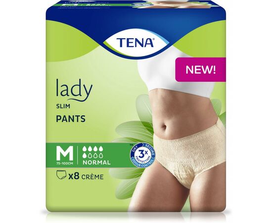 Подгузники для взрослых Tena Трусики для женщин Lady Slim Pants Normal Medium 8 шт (7322541226842), изображение 2 Подгузники для взрослых Tena Трусики для женщин Lady Slim Pants Normal Medium 8 шт (7322541226842), изображение 2