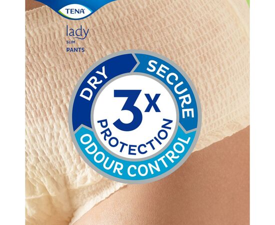 Подгузники для взрослых Tena Трусики для женщин Lady Slim Pants Normal Medium 8 шт (7322541226842), изображение 5 Подгузники для взрослых Tena Трусики для женщин Lady Slim Pants Normal Medium 8 шт (7322541226842), изображение 5