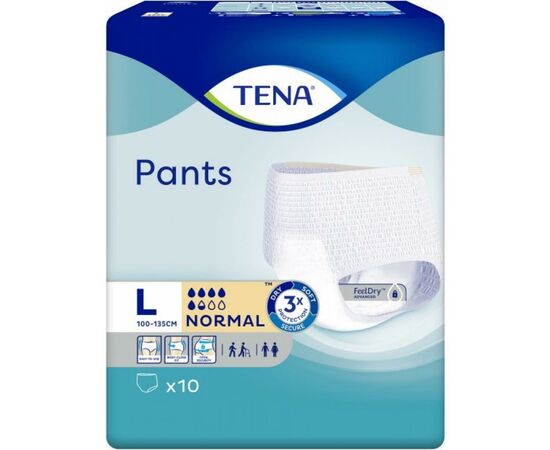 Подгузники для взрослых Tena Pants Large трусики 10шт (7322541150994), изображение 3 Подгузники для взрослых Tena Pants Large трусики 10шт (7322541150994), изображение 3