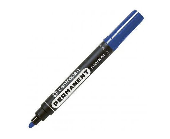 Маркер Centropen Permanent 8566 2,5 мм, round tip, blue (8566/03)