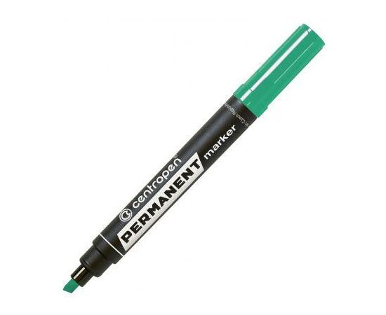 Маркер Centropen Permanent 8576 1-4,6 мм, chisel tip, green (8576/04)
