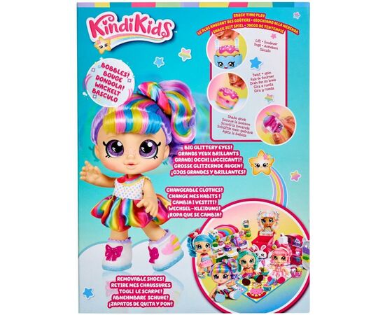 Кукла Kindi Kids Рэйнбоу Кейт SNACK TIME FRIENDS (50023), изображение 4 Кукла Kindi Kids Рэйнбоу Кейт SNACK TIME FRIENDS (50023), изображение 4