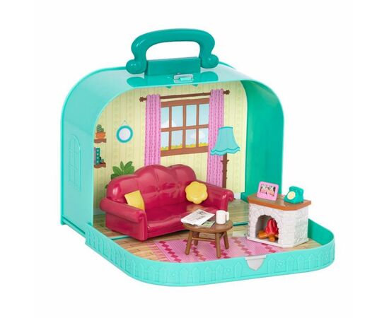 Игровой набор Li'l Woodzeez Кейс голубой (Гостиная) с аксессуарами (WZ6599Z)