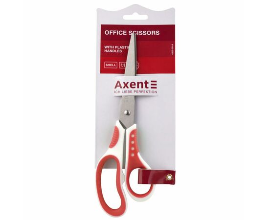 Ножницы Axent Shell, 21 cm, white and red (6305-06-A), изображение 2 Ножницы Axent Shell, 21 cm, white and red (6305-06-A), изображение 2