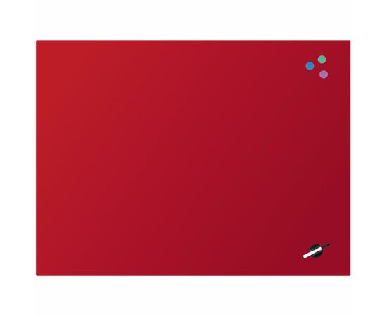 Офисная доска Axent стеклянная магнитно-маркерная 90x120 см, красная (9616-06-А)