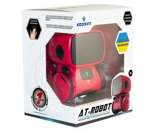 Интерактивная игрушка AT-Robot робот з голосовим управлінням красный, укр (AT001-01-UKR), изображение 2 Интерактивная игрушка AT-Robot робот з голосовим управлінням красный, укр (AT001-01-UKR), изображение 2