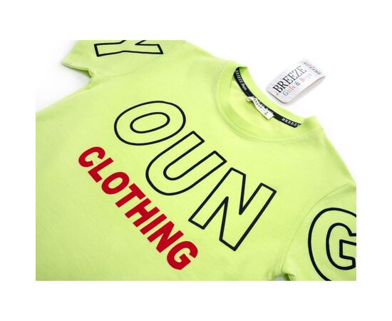 Футболка дитяча Breeze "YOUNG CLOTHING" (15159-134B-green), зображення 3 Футболка дитяча Breeze "YOUNG CLOTHING" (15159-134B-green), зображення 3