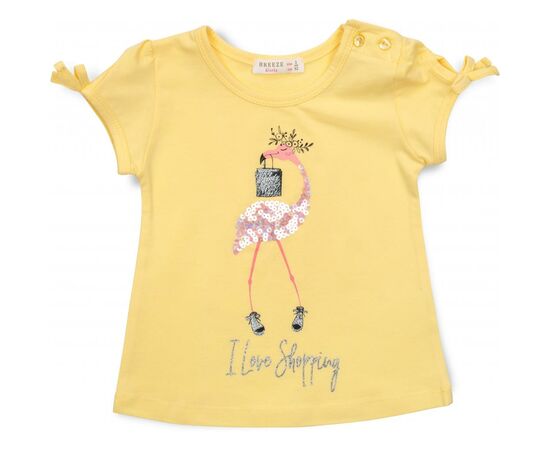 Футболка дитяча Breeze з фламінго (15702-116G-yellow)