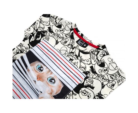 Футболка детская Cloise с котиком (CLO134005-140G-cream), изображение 3 Футболка детская Cloise с котиком (CLO134005-140G-cream), изображение 3