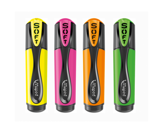 Набор маркеров Maped набор Fluo Peps Ultra Soft 1-5 мм 4 шт Цветные (MP.746047), изображение 2 Набор маркеров Maped набор Fluo Peps Ultra Soft 1-5 мм 4 шт Цветные (MP.746047), изображение 2