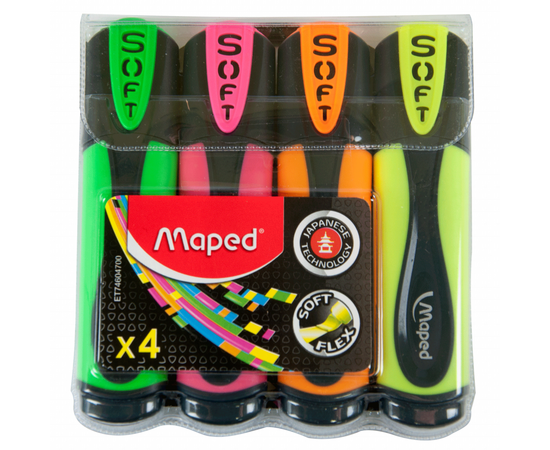 Набір маркерів Maped набір Fluo Peps Ultra Soft 1-5 мм 4 шт Кольорові (MP.746047)