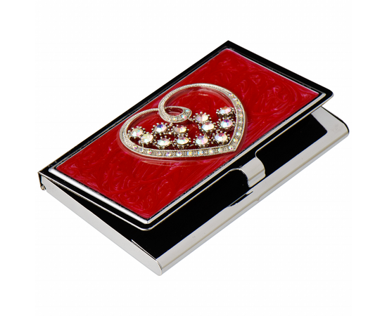 Ручка шариковая Langres набор ручка + визитница Crystal Heart Зеленый (LS.122008-04), изображение 5 Ручка шариковая Langres набор ручка + визитница Crystal Heart Зеленый (LS.122008-04), изображение 5