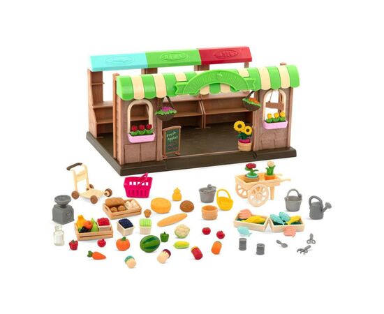 Игровой набор Li'l Woodzeez Фермерский рынок (WZ6630), изображение 2 Игровой набор Li'l Woodzeez Фермерский рынок (WZ6630), изображение 2