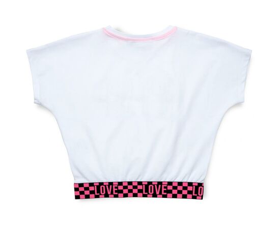 Футболка детская A-Yugi укороченная (4114-140-white), изображение 2 Футболка детская A-Yugi укороченная (4114-140-white), изображение 2