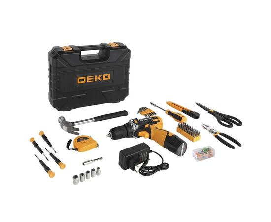 Шуруповерт Deko DKCD12FU-LI + набор 104 инструментов в кейсе (12182), изображение 4 Шуруповерт Deko DKCD12FU-LI + набор 104 инструментов в кейсе (12182), изображение 4
