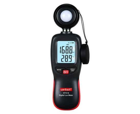 Измеритель освещенности Wintact цифровой + термометр, Bluetooth 200000 Lux (WT81B), изображение 2 Измеритель освещенности Wintact цифровой + термометр, Bluetooth 200000 Lux (WT81B), изображение 2