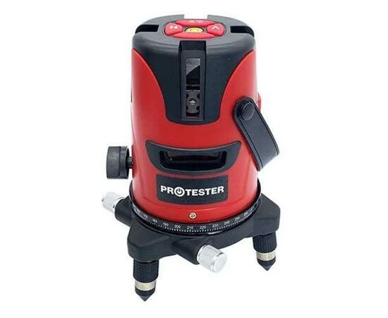 Лазерный нивелир Protester 5 линий 1H/4V красный луч (LL605R)