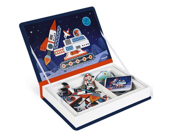 Развивающая игрушка Janod Магнитная книга Космос (J02589), изображение 3 Развивающая игрушка Janod Магнитная книга Космос (J02589), изображение 3