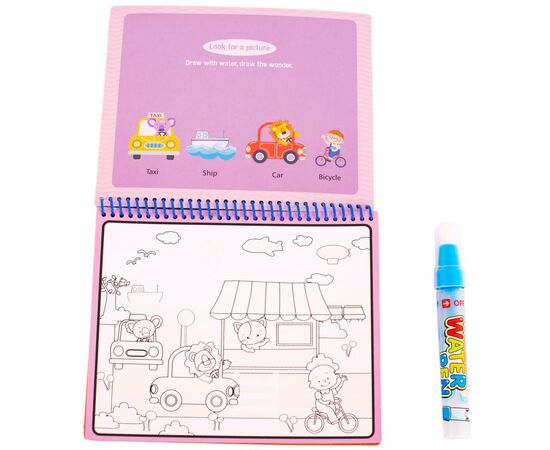 Розвиваюча іграшка Baby Team Книжечка-розмальовка водна Машинка (9030_машинка), зображення 3 Розвиваюча іграшка Baby Team Книжечка-розмальовка водна Машинка (9030_машинка), зображення 3