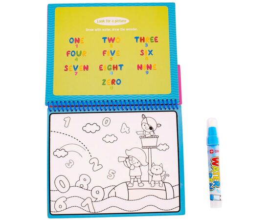 Развивающая игрушка Baby Team Книжечка-раскраска водная Паровозик (9030_паровозик_с_буквами), изображение 3 Развивающая игрушка Baby Team Книжечка-раскраска водная Паровозик (9030_паровозик_с_буквами), изображение 3