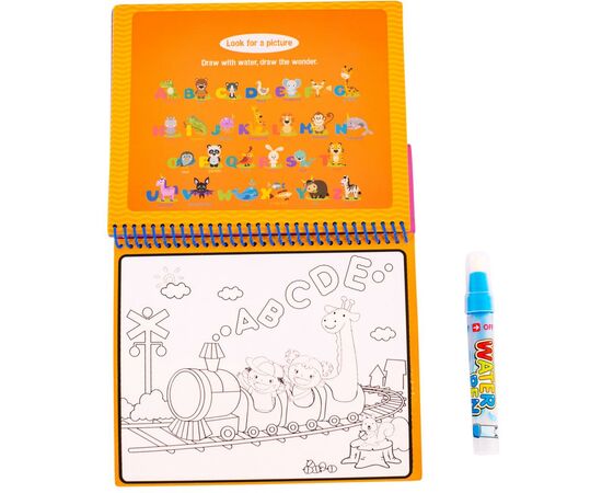 Развивающая игрушка Baby Team Книжечка-раскраска водная Паровозик (9030_паровозик_с_буквами), изображение 5 Развивающая игрушка Baby Team Книжечка-раскраска водная Паровозик (9030_паровозик_с_буквами), изображение 5