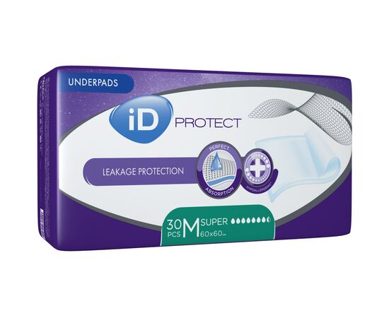 Пеленки для младенцев ID Proteсt Super 60 x 60 см. 30 шт. (5414874004012_5411416047902), изображение 2 Пеленки для младенцев ID Proteсt Super 60 x 60 см. 30 шт. (5414874004012_5411416047902), изображение 2