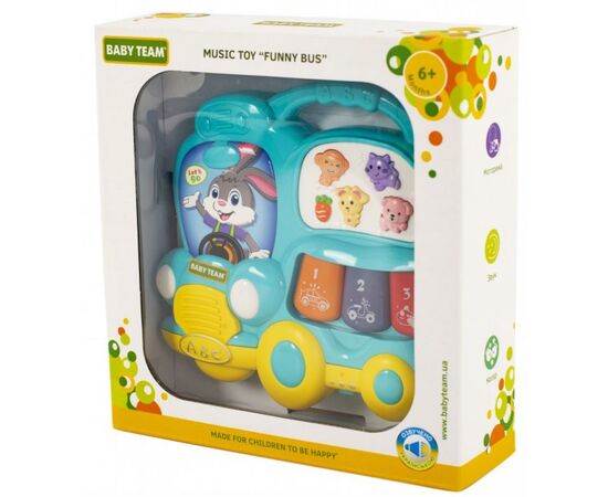 Развивающая игрушка Baby Team музыкальный Автобус (8633), изображение 3 Развивающая игрушка Baby Team музыкальный Автобус (8633), изображение 3