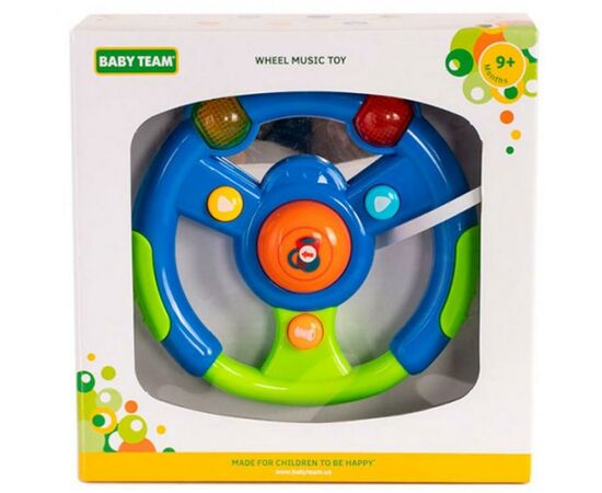 Развивающая игрушка Baby Team Музыкальный руль (8628), изображение 2 Развивающая игрушка Baby Team Музыкальный руль (8628), изображение 2